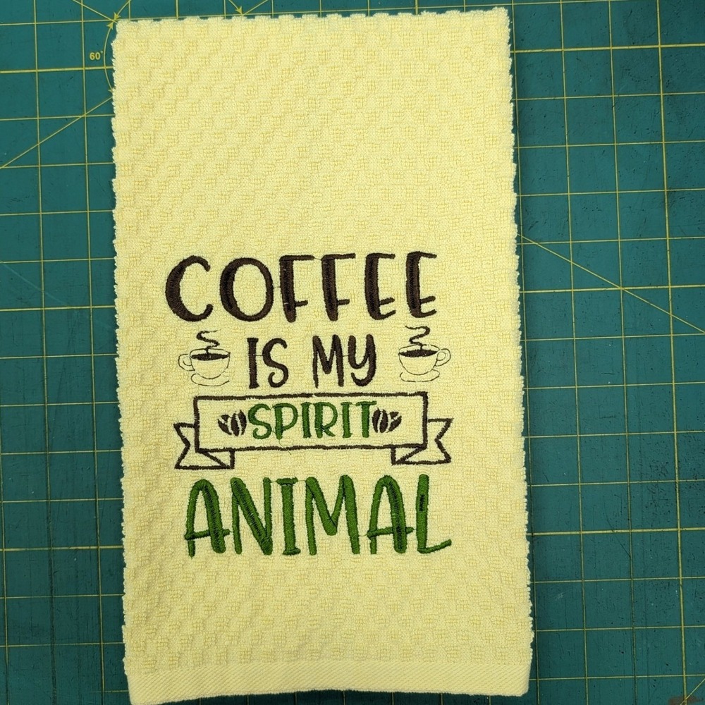 Coffee Is My SPIRIT Animal Kitchen Bath Bar Tea Hand Towel Great Gift Idea!
